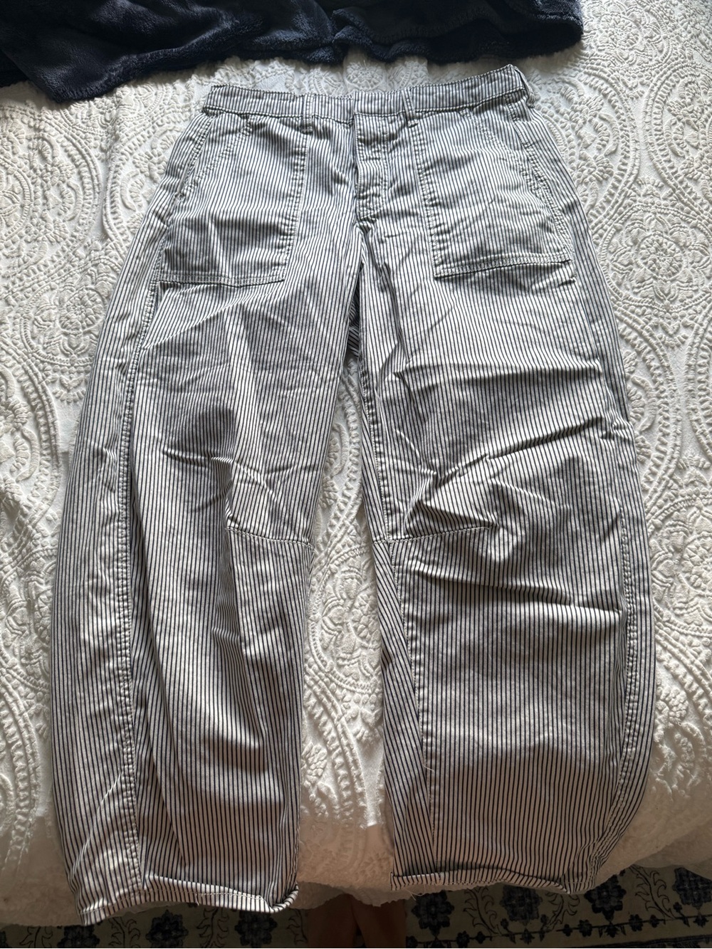 gap striped barrel pants